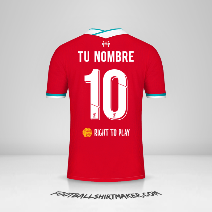 Camiseta Liverpool FC 2020/21 Cup número 10 tu nombre