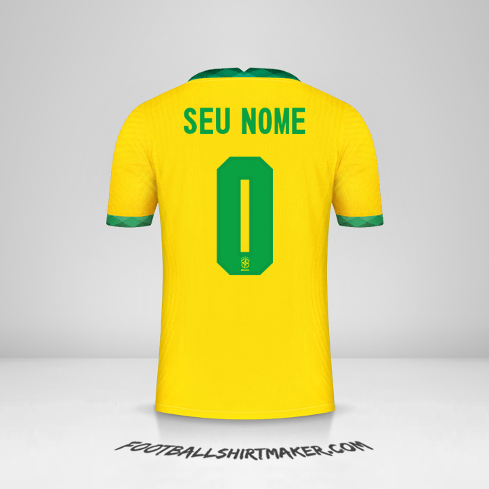 Camisa Brasil 2020/21 -  seu nome - 0