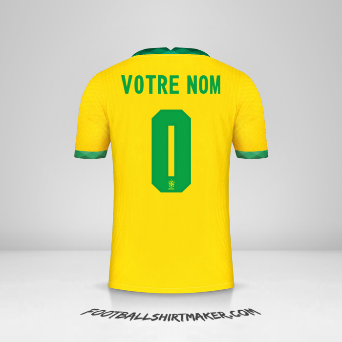 Maillot Brésil 2020/21 -  votre nom - 0