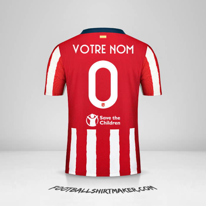 Maillot Atletico Madrid 2020/21 Cup -  votre nom - 0