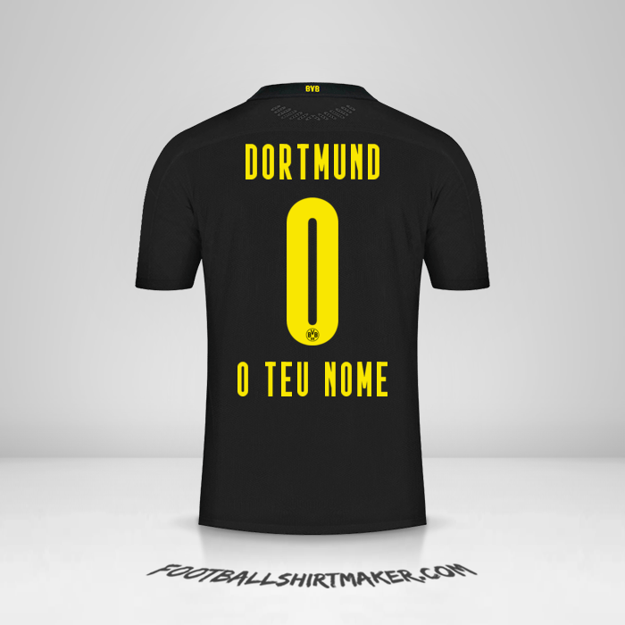 Camisola Borussia Dortmund 2020/21 II -  o teu nome - 0