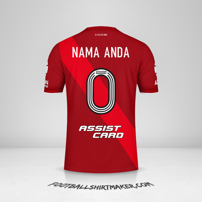 Jersey River Plate 2020/21 II -  nama anda - 0