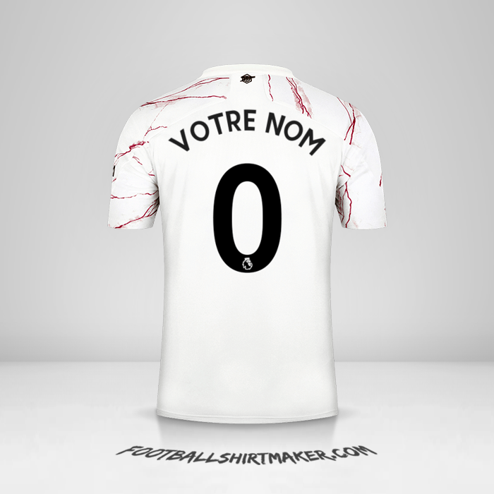 Maillot Arsenal 2020/21 II -  votre nom - 0