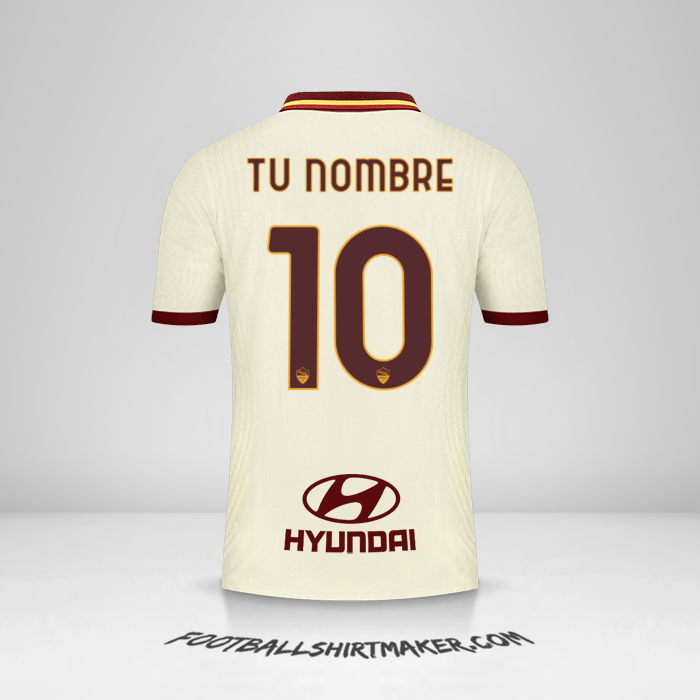 Jersey AS Roma 2020/21 II número 10 tu nombre