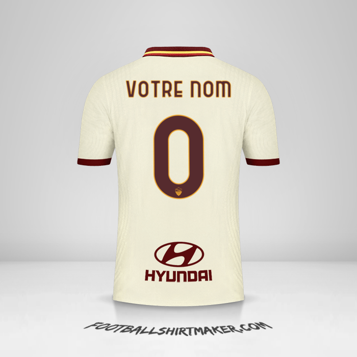 Maillot AS Roma 2020/21 II -  votre nom - 0