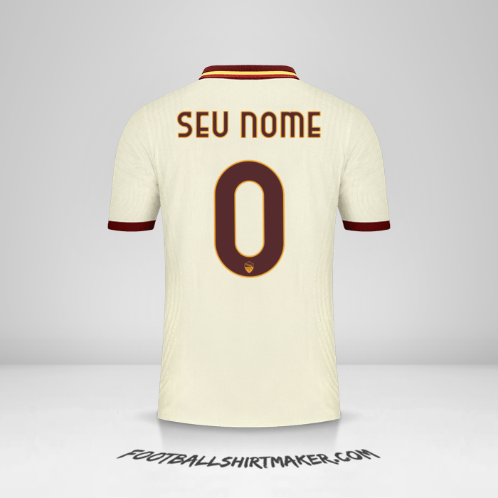 Camisa AS Roma 2020/21 Cup II -  seu nome - 0