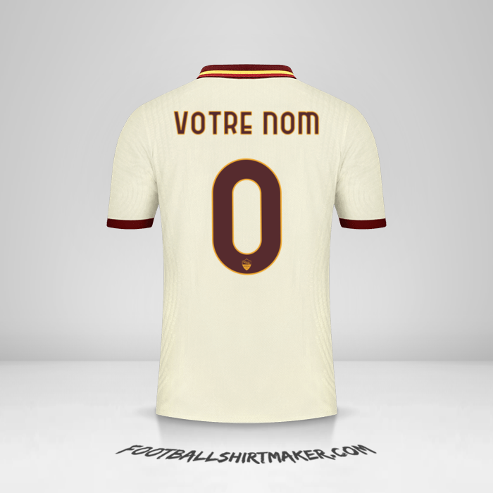 Maillot AS Roma 2020/21 Cup II -  votre nom - 0