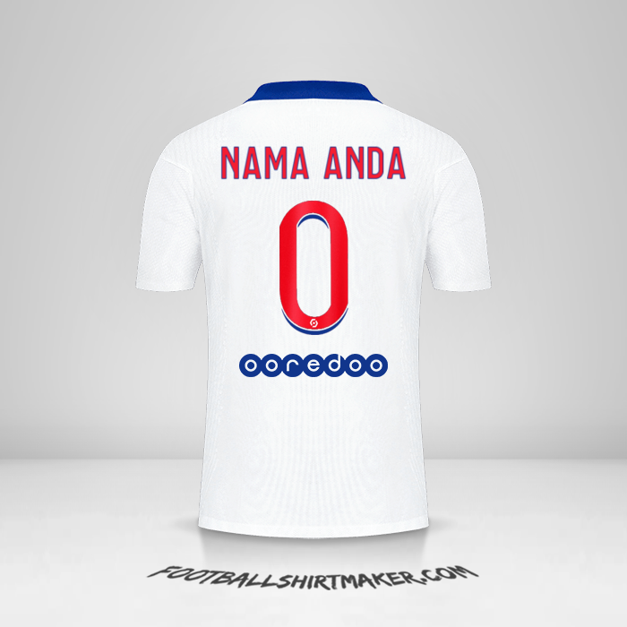 Jersey Paris Saint Germain 2020/21 II -  nama anda - 0