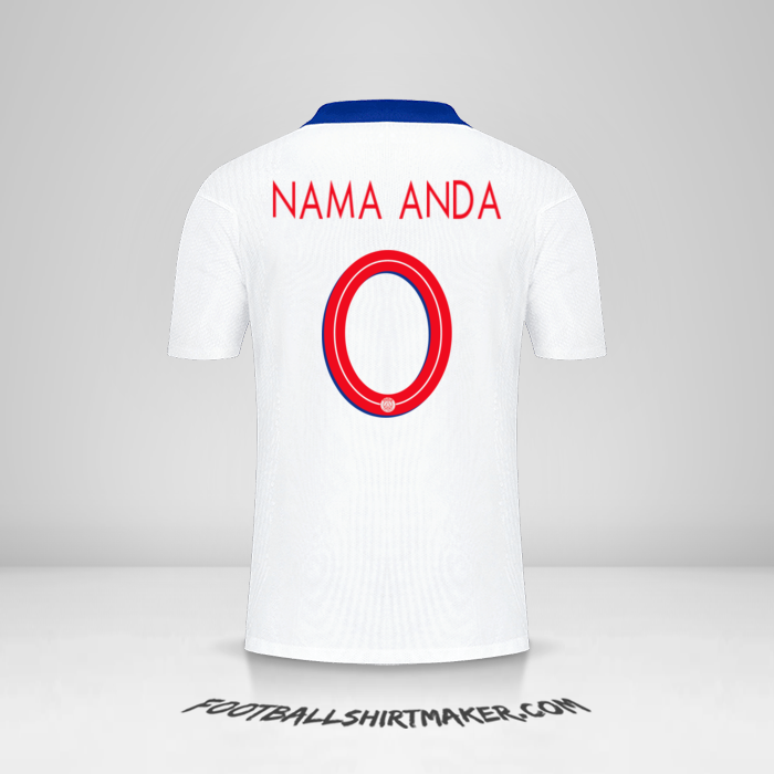 Jersey Paris Saint Germain 2020/21 Cup II -  nama anda - 0