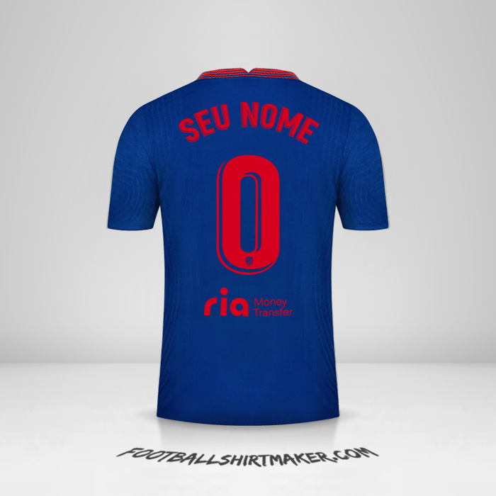 Camisa Atletico Madrid 2020/21 II -  seu nome - 0