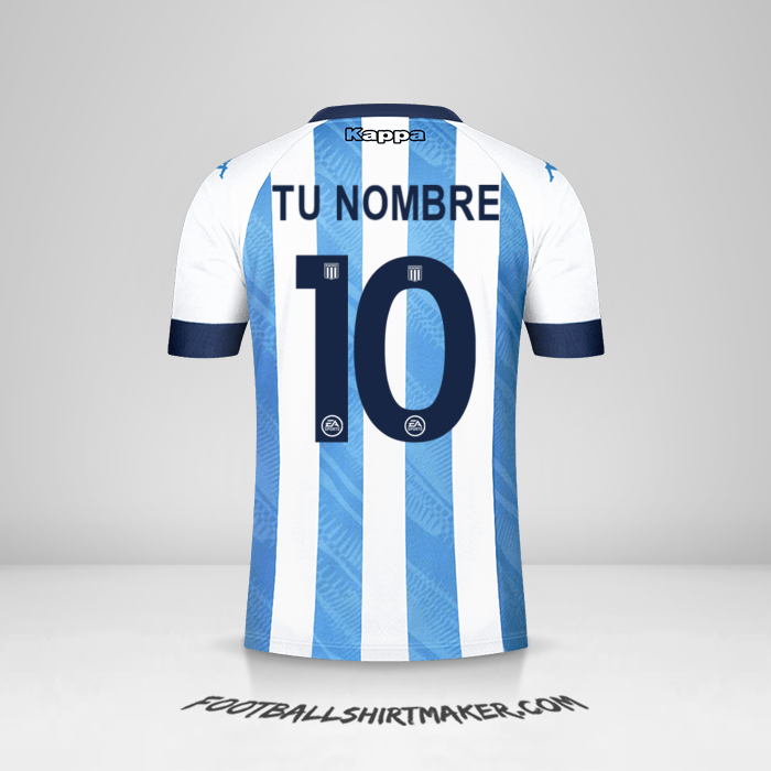 Camiseta Racing Club 2021 número 10 tu nombre