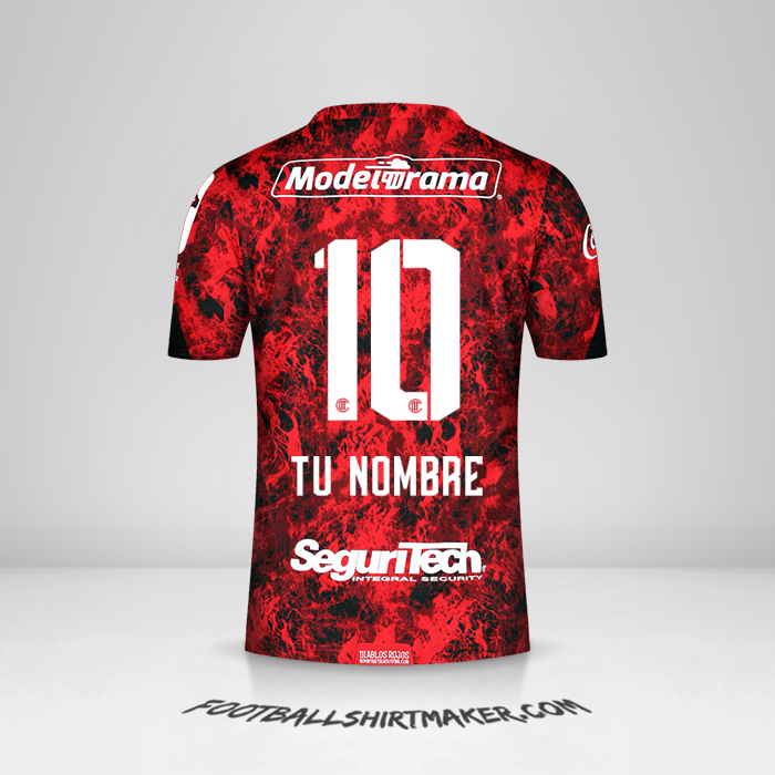 Camiseta Toluca FC 2021 número 10 tu nombre