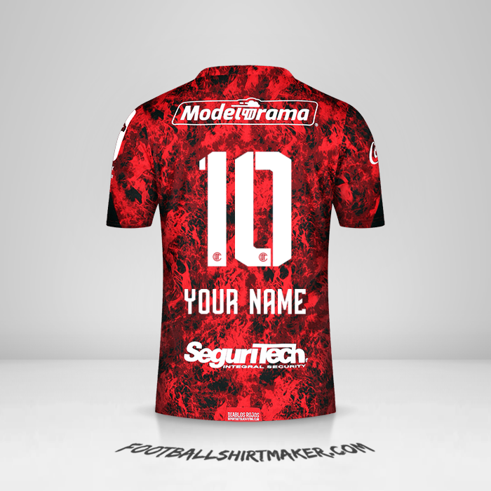 Toluca FC 2021 jersey number 10 your name