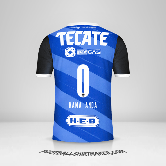 Jersey Monterrey 2020/21 II -  nama anda - 0