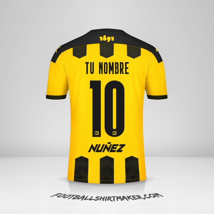 Camiseta Peñarol 2021 número 10 tu nombre