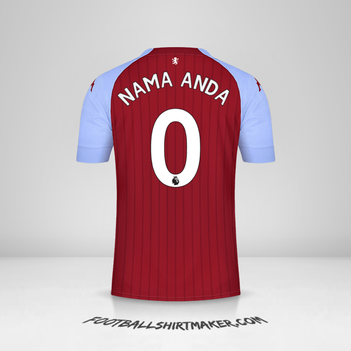 Jersey Aston Villa FC 2020/21 -  nama anda - 0