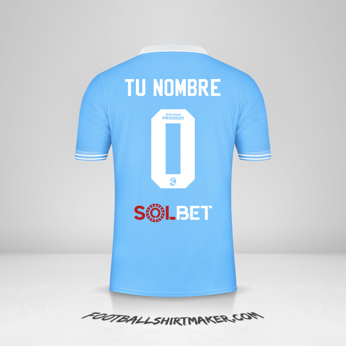 Jersey Sporting Cristal 2021 número 0 tu nombre