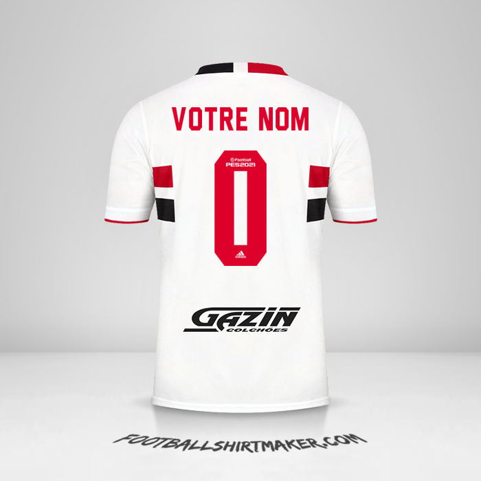 Maillot Sao Paulo FC 2021 -  votre nom - 0