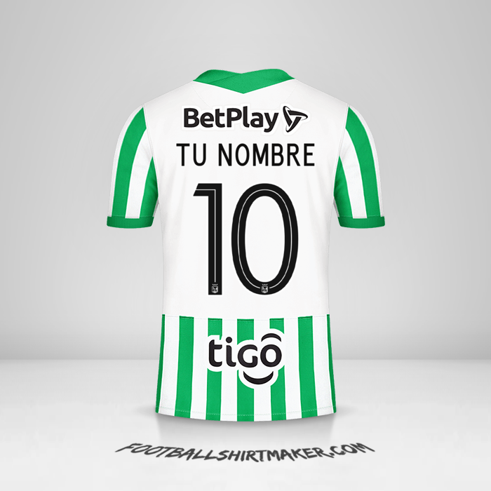 Camiseta Atletico Nacional 2021 número 10 tu nombre