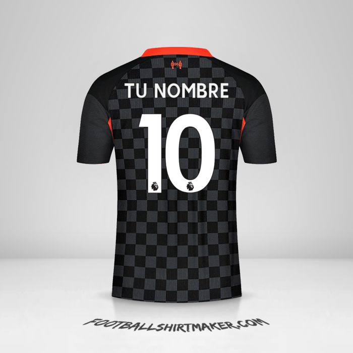 Camiseta Liverpool FC 2020/21 III número 10 tu nombre