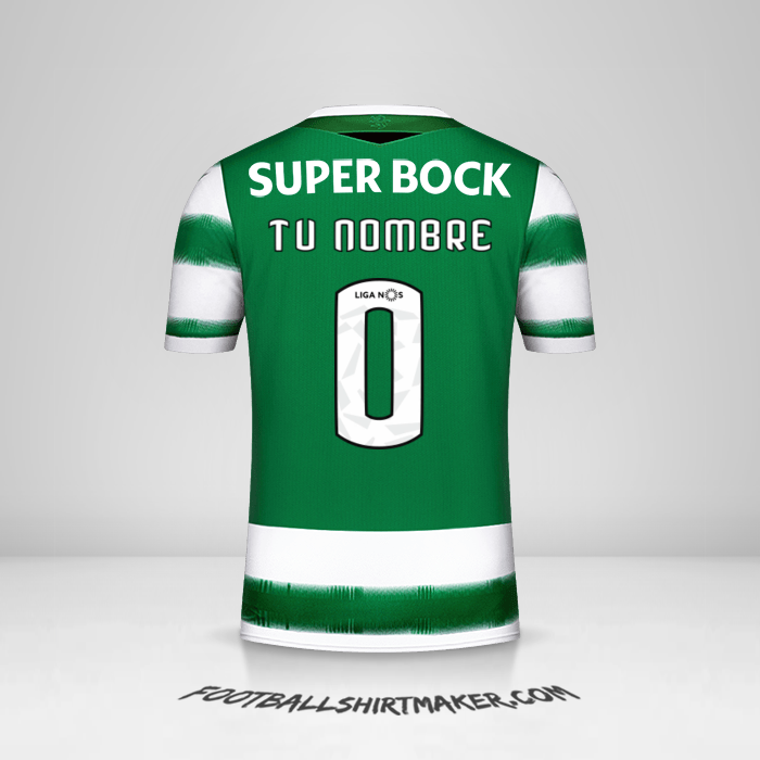 Camiseta Sporting Clube 2020/21 -  tu nombre - 0