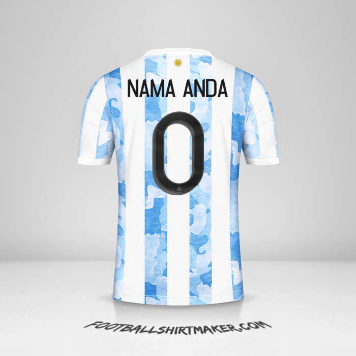 Jersey Argentina 2021 -  nama anda - 0