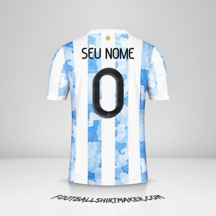 Camisa Argentina 2021 -  seu nome - 0