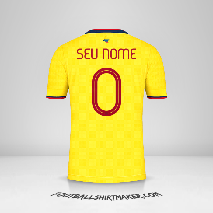 Camisa Colômbia 2021 -  seu nome - 0