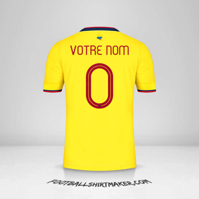 Maillot Colombie 2021 -  votre nom - 0