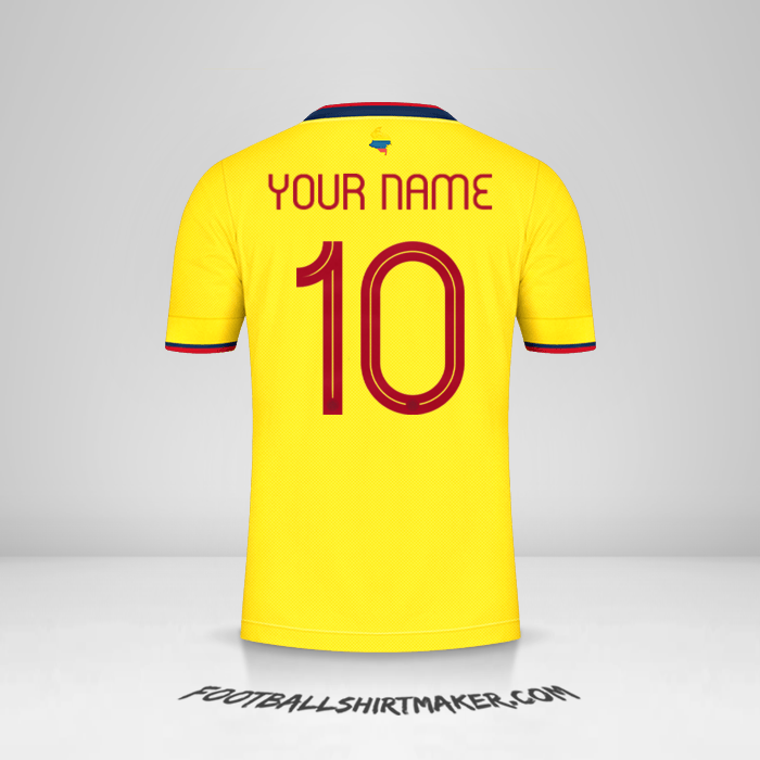 Colombia 2021 jersey number 10 your name