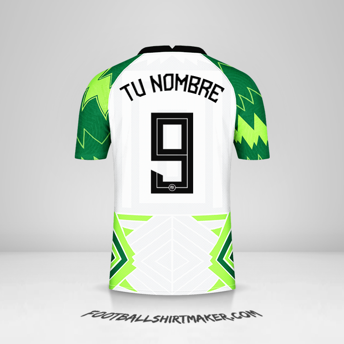 Jersey Nigeria 2020/21 número 9 tu nombre