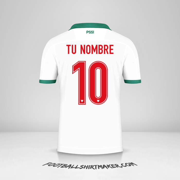 Camiseta Indonesia 2020/21 II número 10 tu nombre