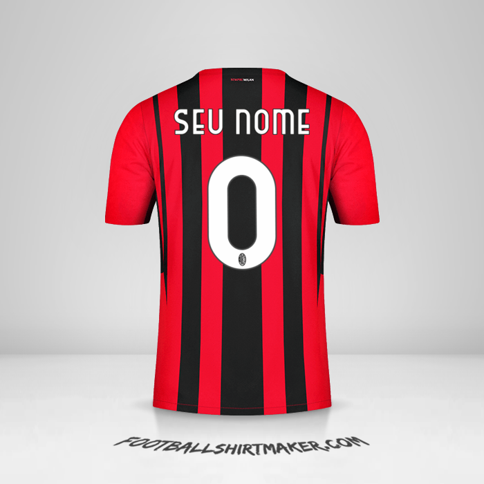 Camisa AC Milan 2021/2022 -  seu nome - 0