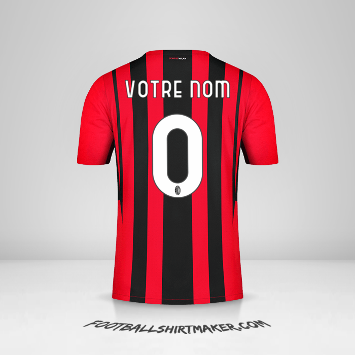 Maillot AC Milan 2021/2022 -  votre nom - 0