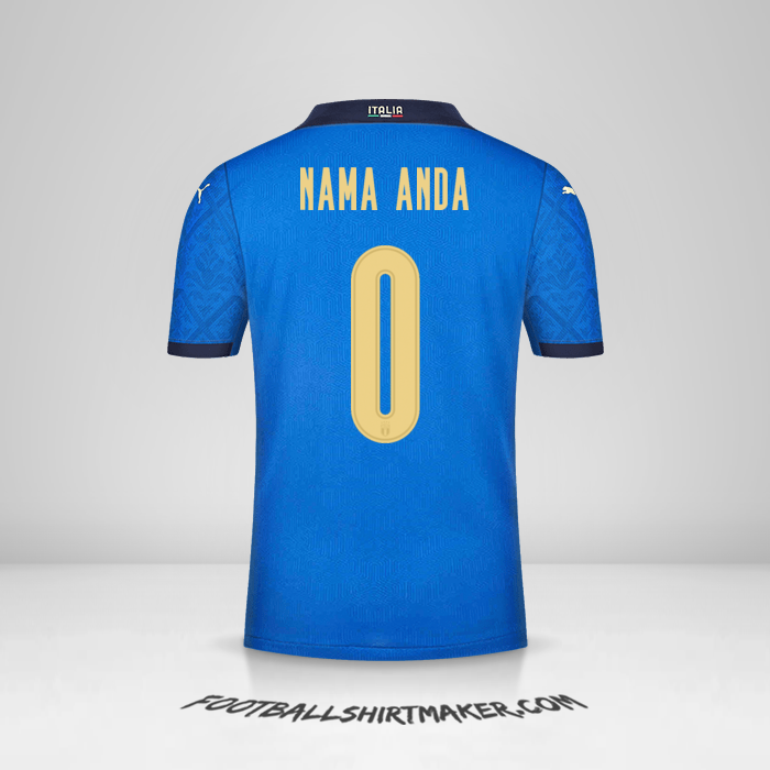 Jersey Italia 2020/2021 -  nama anda - 0