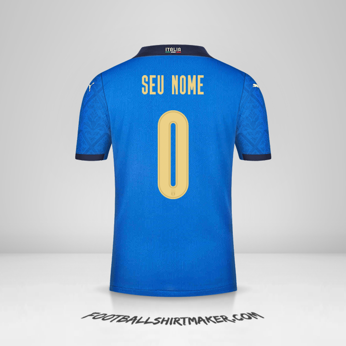 Camisa Itália 2020/2021 -  seu nome - 0