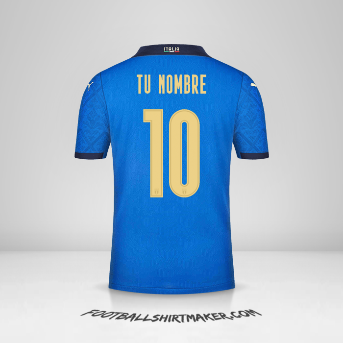 Camiseta Italia 2020/2021 número 10 tu nombre