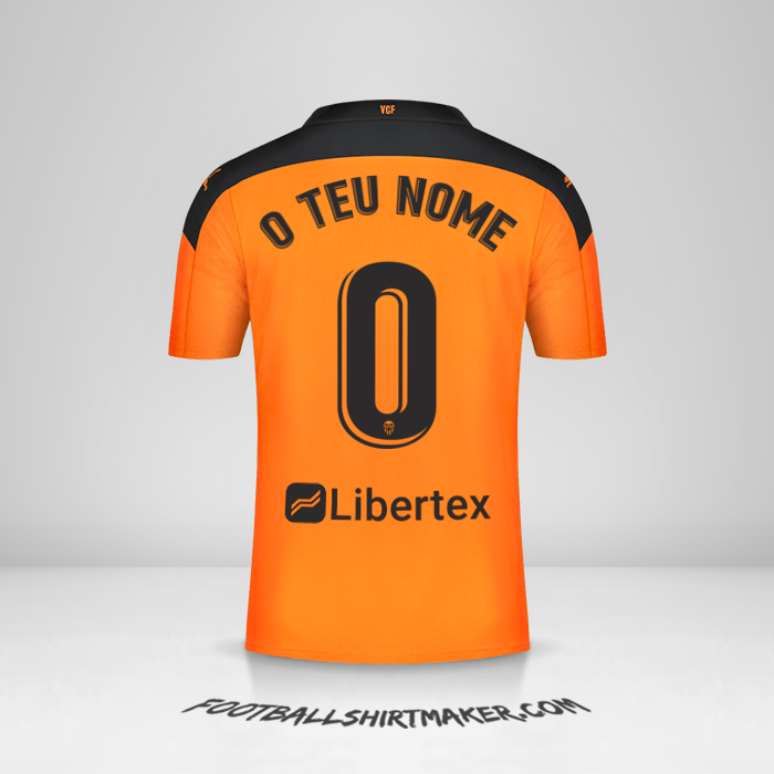 Camisola Valencia CF 2020/21 II -  o teu nome - 0