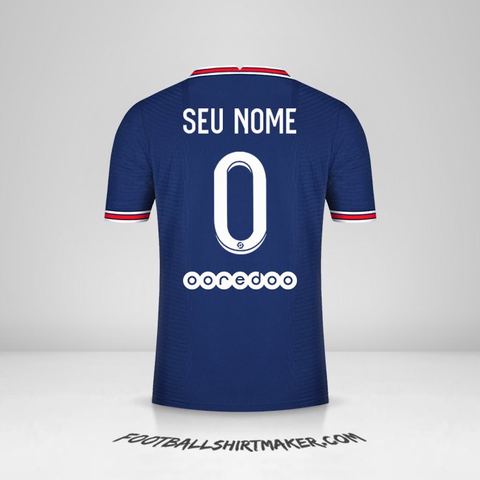 Camisa Paris Saint Germain 2021/2022 -  seu nome - 0