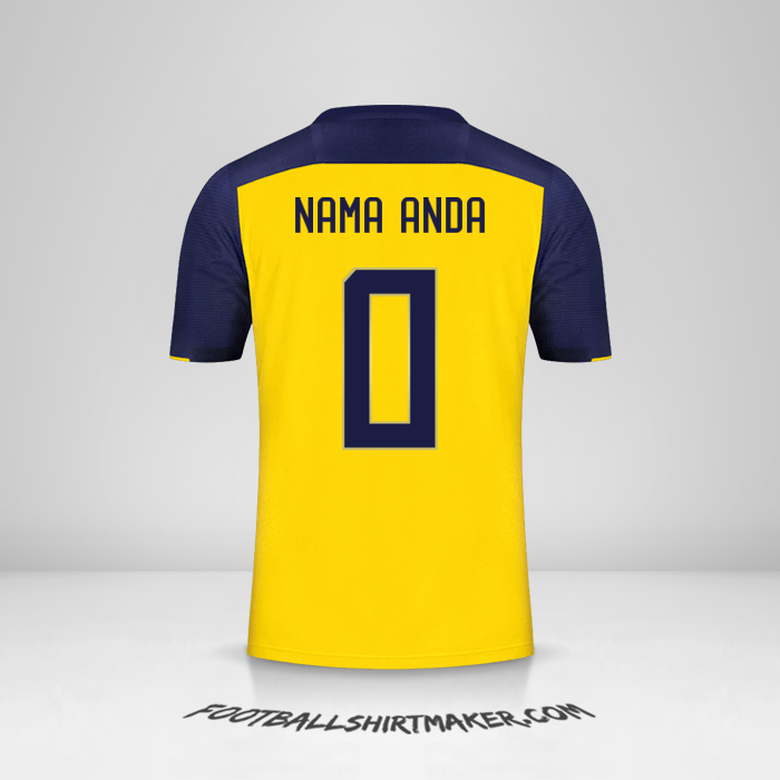 Jersey Ekuador 2020/22 -  nama anda - 0