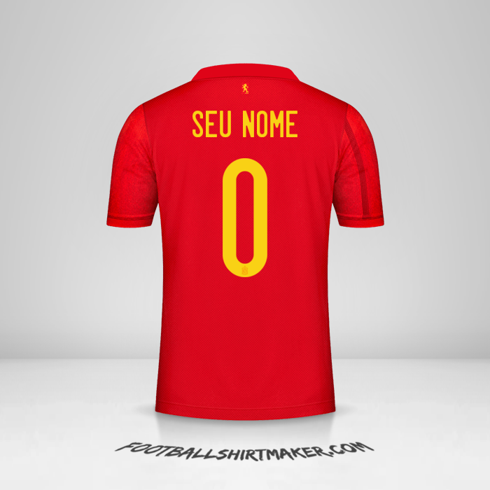 Camisa Espanha 2020/2021 -  seu nome - 0