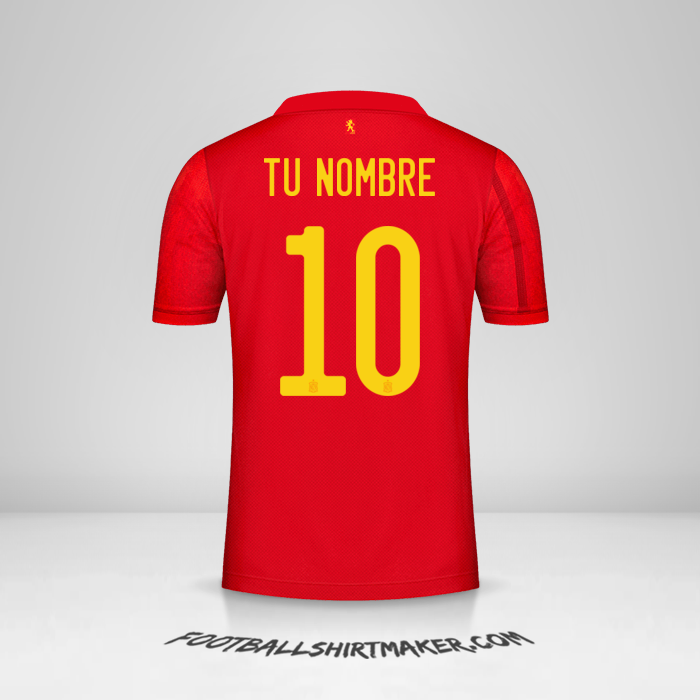 Jersey España 2020/2021 número 10 tu nombre