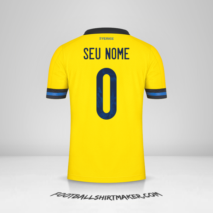 Camisa Suécia 2020/2021 -  seu nome - 0