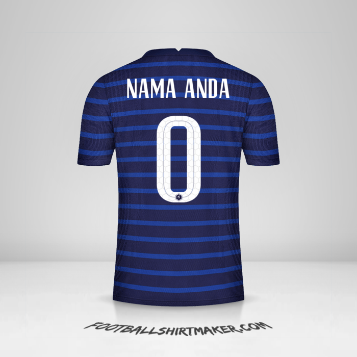 Jersey Prancis 2020/2021 -  nama anda - 0