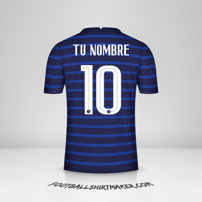 Camiseta Francia 2020/2021 número 10 tu nombre