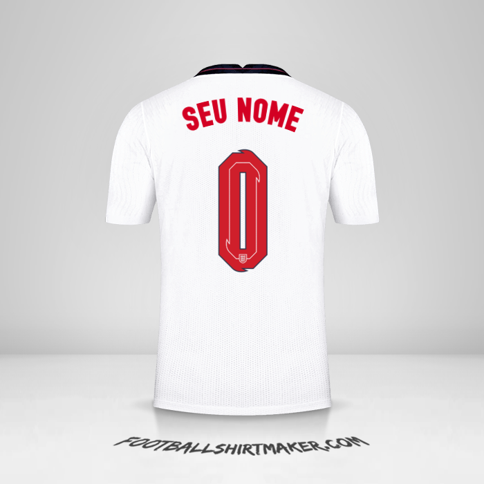 Camisa Inglaterra 2020/2021 -  seu nome - 0