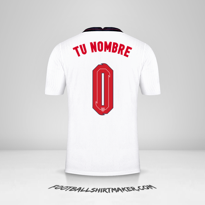 Camiseta Inglaterra 2020/2021 -  tu nombre - 0