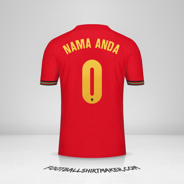 Jersey Portugal 2020/2021 -  nama anda - 0