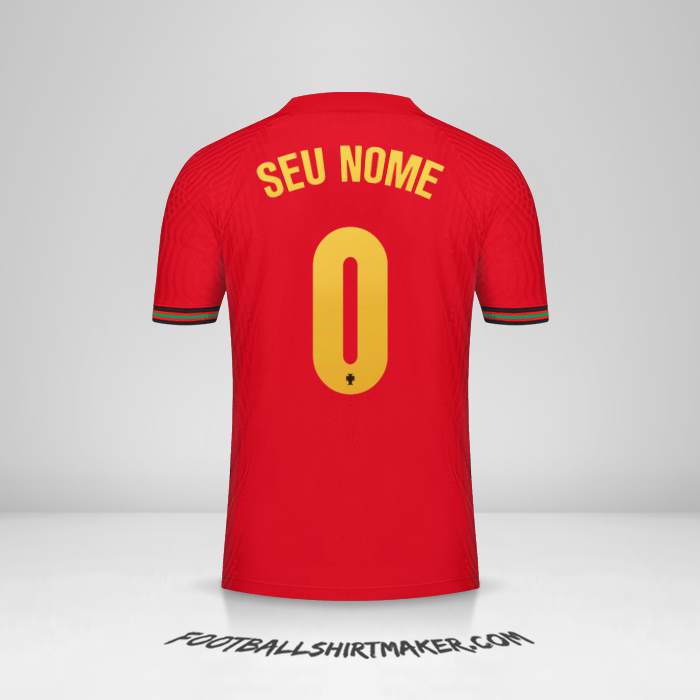 Camisa Portugal 2020/2021 -  seu nome - 0