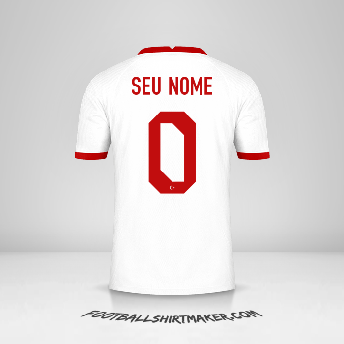 Camisa Turquia 2020/2021 -  seu nome - 0